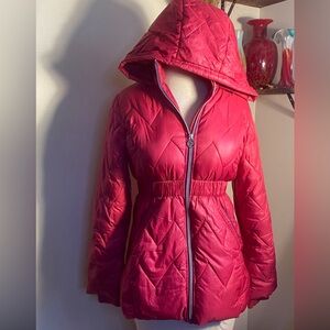 Michael Kors Girls Youth Hooded Puffer Coat Jacket Parka Size 14 Deep Pink